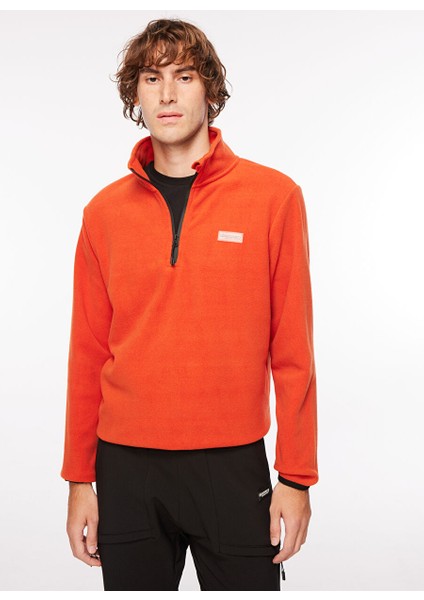 Kiremit Erkek Fermuarlı Yaka Standart Fit Polar Sweatshırt D3WM-SWT1 fiyatları