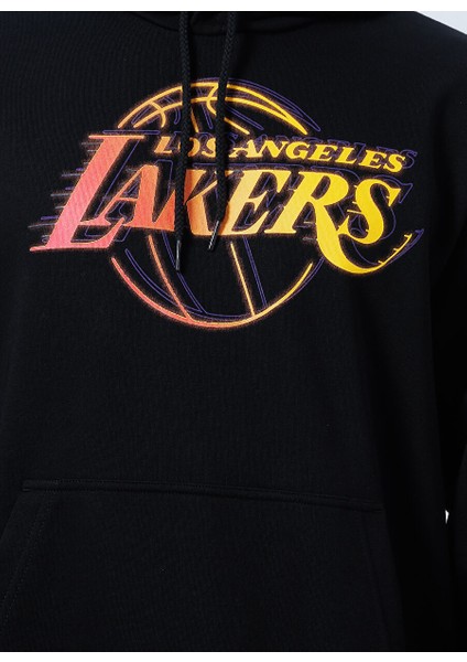 Kapüşon Yaka Siyah Erkek Sweatshırt 60284693-NBA Neon Fade Hoody Loslak indirimleri