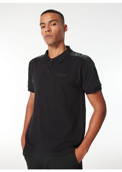 Desenli Siyah Erkek Polo T-Shirt 241V3A1604 modelleri
