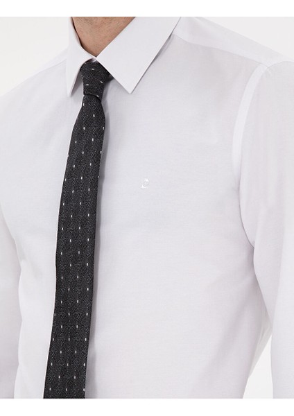 Beyaz Slim Fit Uzun Kollu Basic Gömlek