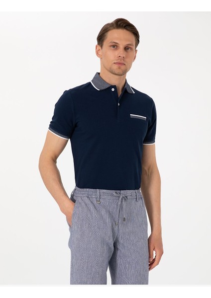 Lacivert Slim Fit Tişört