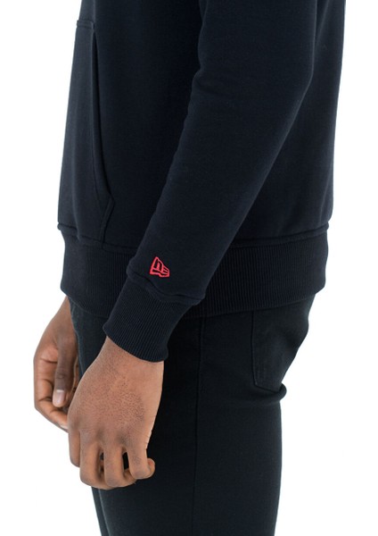 Kapüşonlu Normal Kalıp Düz Siyah Erkek Sweatshirt - Team Logo Po Hoody Miahea Blk fırsatları