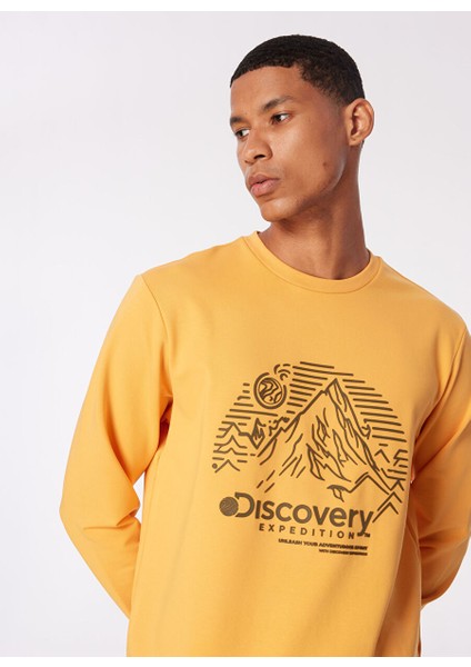 Turuncu Bisiklet Yaka Relaxed Fit Erkek Sweatshirt DS4M-SWT3237 fiyatları