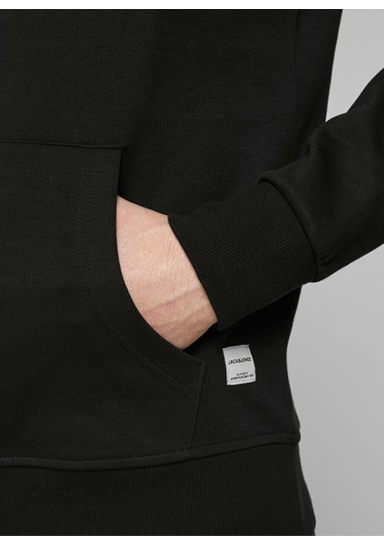 Kapüşon Yaka Siyah Erkek Sweatshırt 12182537_JJEBASIC Sweat Hood Noos fırsatları