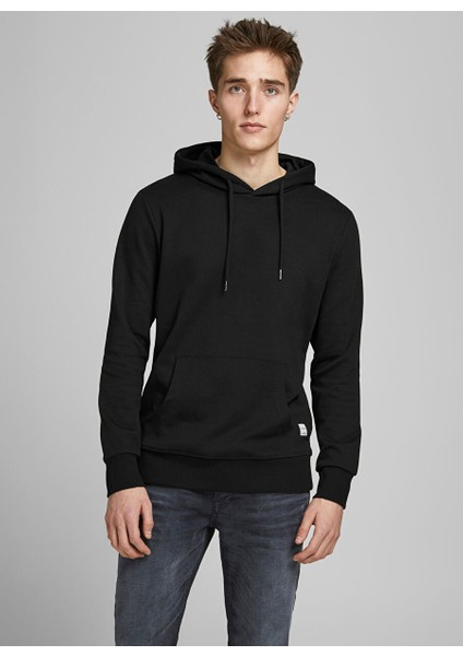 Kapüşon Yaka Siyah Erkek Sweatshırt 12182537_JJEBASIC Sweat Hood Noos indirimleri