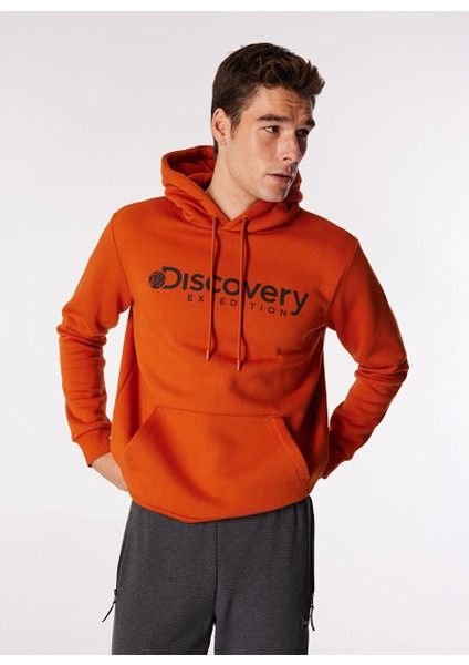Kiremit Erkek Kapüşon Relaxed Baskılı Sweatshirt D4WM-SWT3223 modelleri