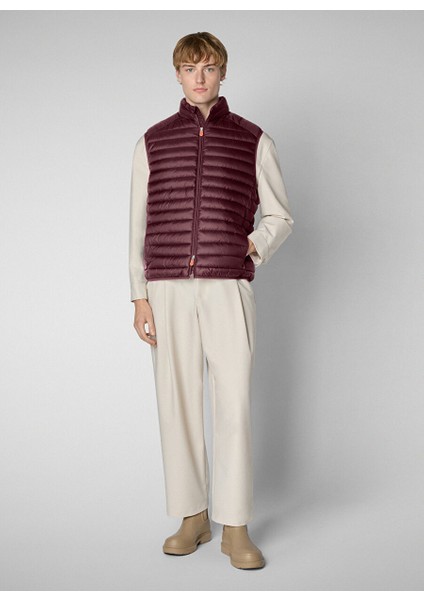 Bordo Erkek Dik Normal Düz Yelek D82410MGIGA1970010 Adam Bordo