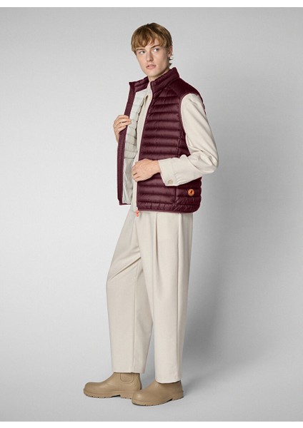 Bordo Erkek Dik Normal Düz Yelek D82410MGIGA1970010 Adam Bordo