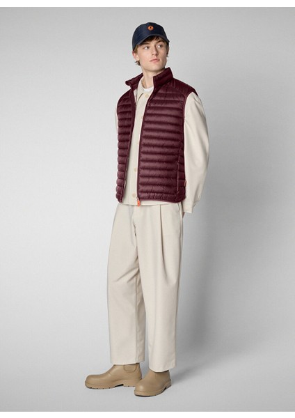 Bordo Erkek Dik Normal Düz Yelek D82410MGIGA1970010 Adam Bordo