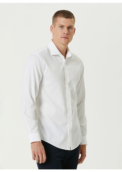 Beyaz Erkek Italyan Slim Fit Gömlek 1091840 fırsatları