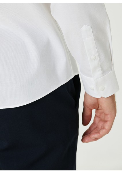 Beyaz Erkek Italyan Slim Fit Gömlek 1091840