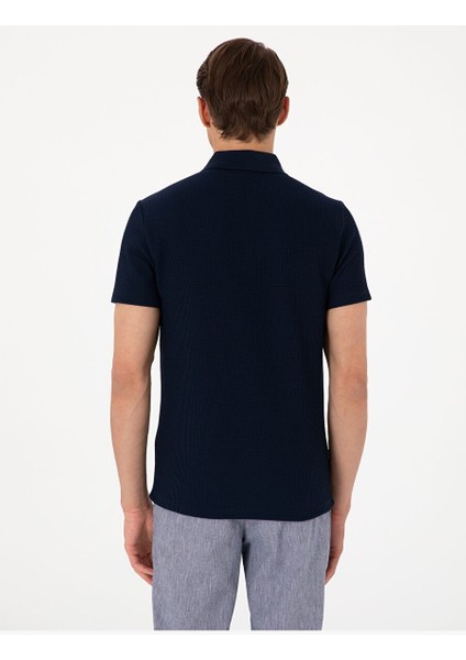 Lacivert Slim Fit Tişört