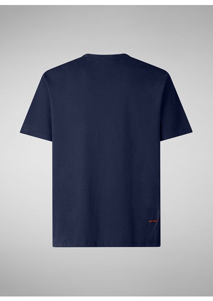 Lacivert Erkek Normal Düz T-Shirt DT1194MMESY1990000 Bram Lacivert