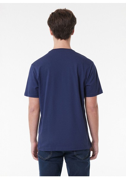 O Yaka Lacivert Erkek T-Shirt L65QAIEE_LOGO T-Shirt fırsatları