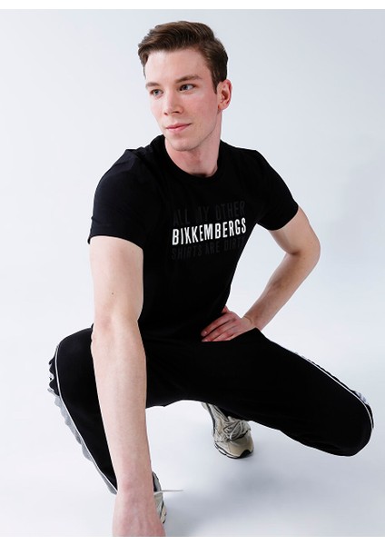 Bisiklet Yaka Siyah Erkek T-Shirt C 4 101 2c E 1811