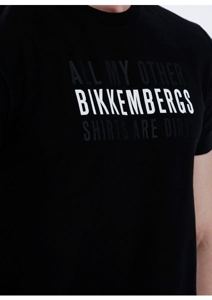 Bisiklet Yaka Siyah Erkek T-Shirt C 4 101 2c E 1811
