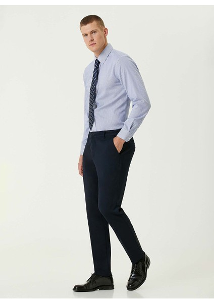 Lacivert Erkek Slim Fit Düz Pantolon 1091902