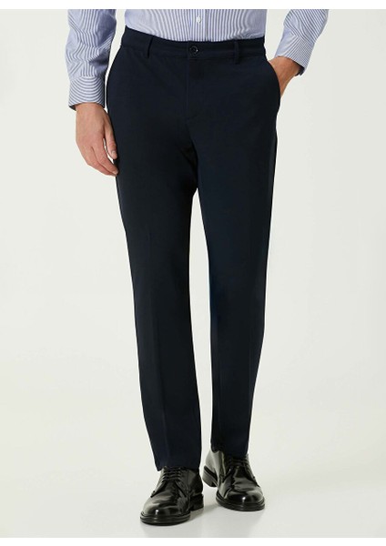 Lacivert Erkek Slim Fit Düz Pantolon 1091902