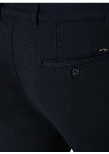 Lacivert Erkek Slim Fit Düz Pantolon 1091902