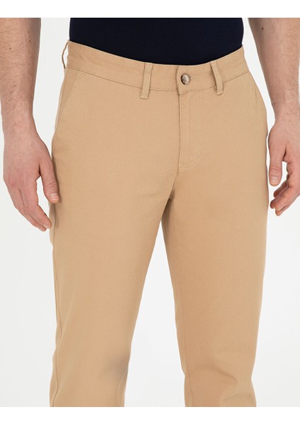 Camel Regular Fit Kanvas Pantolon