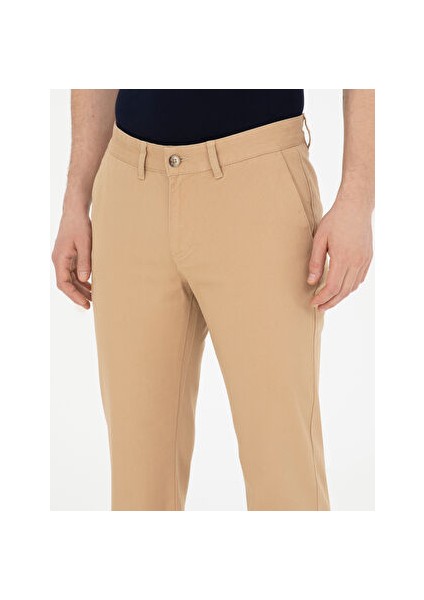 Camel Regular Fit Kanvas Pantolon