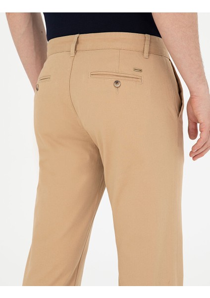 Camel Regular Fit Kanvas Pantolon