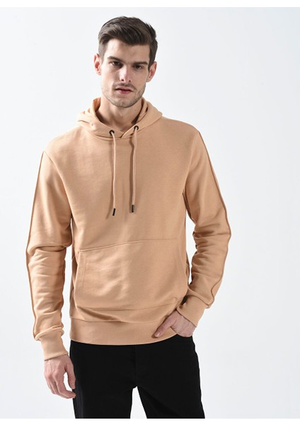 Kapüşon Yaka Karamel Erkek Sweatshırt 1084298