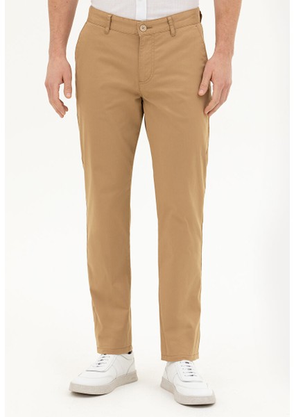 Normal Bel Normal Paça Regular Fit Deve Tüyü Erkek Pantolon Rıver