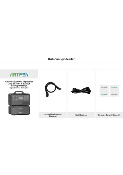 Sicco - Antfea S2200PRO Taşınabilir Güç Sistemi & B2200F Backup Batarya