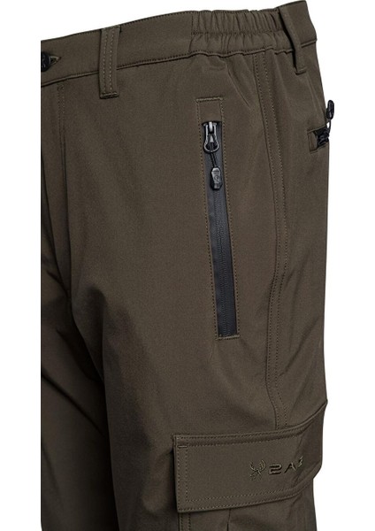 Barunas Erkek Ince Softshell Kargo Pantolon Haki