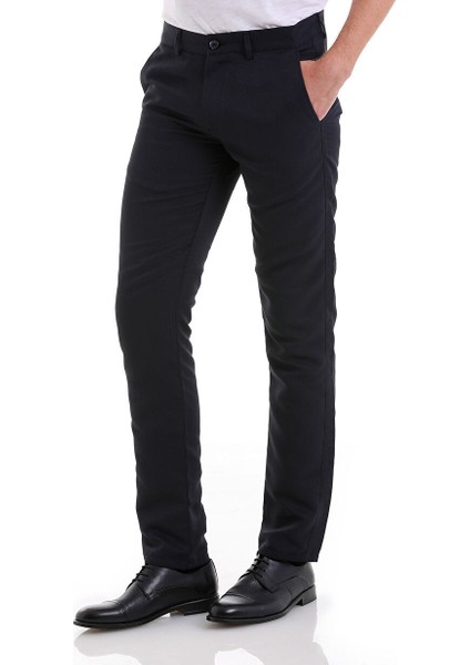Lacivert Slim Fit Desenli Yandan Cep Kanvas Pantolon fiyatları
