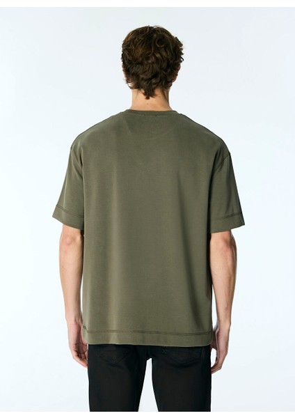 Gmg Fırenze Haki Erkek Oversize T-Shirt GU24MFW03006