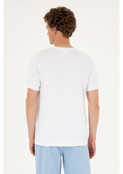 Erkek Beyaz Tişört 50294290-VR013 indirimleri