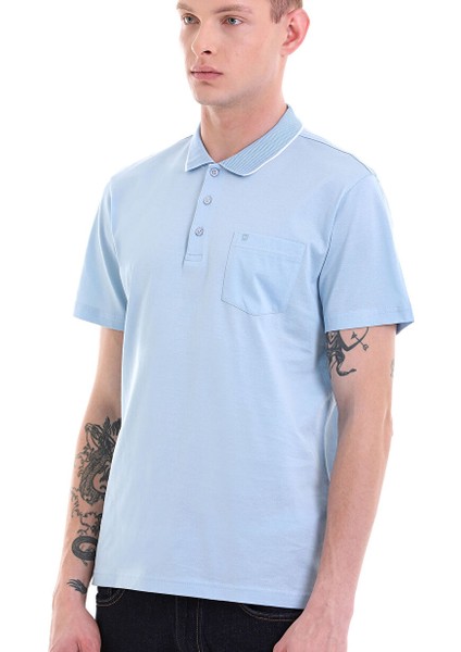 Mavi Regular Fit Düz Merserize Polo Yaka 100% Pamuk Tişört