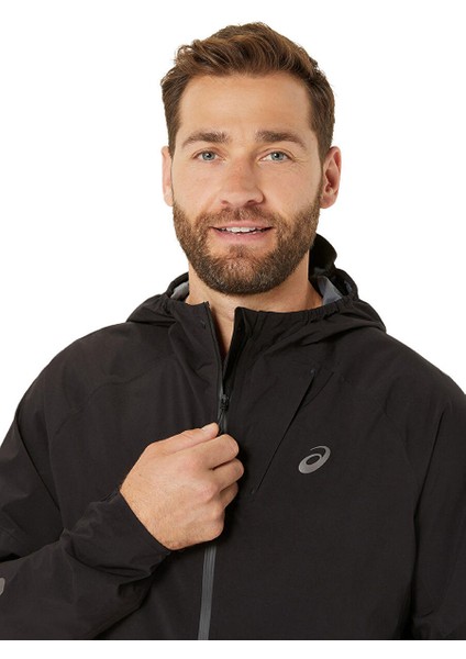 2011D121-001 Metarun Waterproof Jac Kapüşon Yaka Normal Kalıp Erkek Zip Ceket
