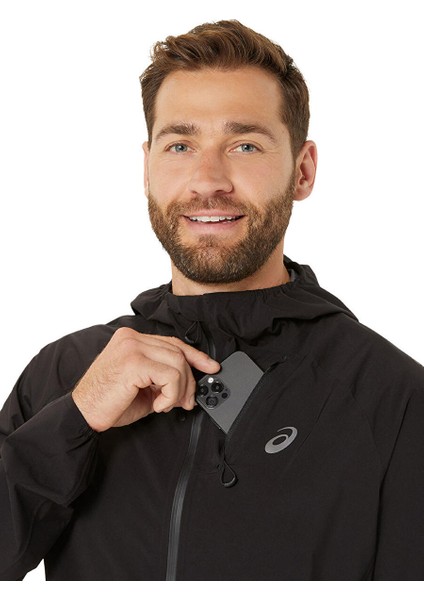 2011D121-001 Metarun Waterproof Jac Kapüşon Yaka Normal Kalıp Erkek Zip Ceket