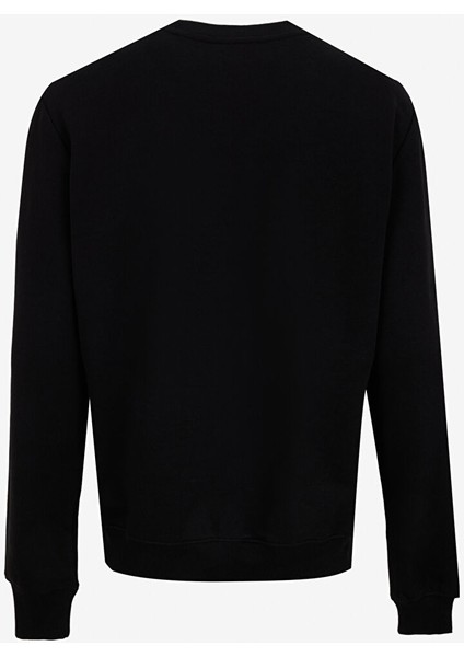 Siyah Erkek Bisiklet Regular Fit Sweatshirt UMA24002FE
