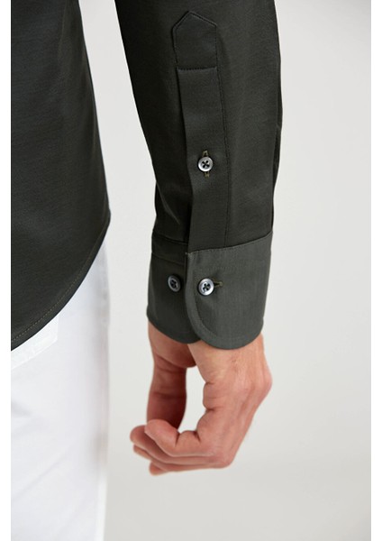 Platınıum Regular Fit Gömlek Haki PLTG019_49 indirimleri
