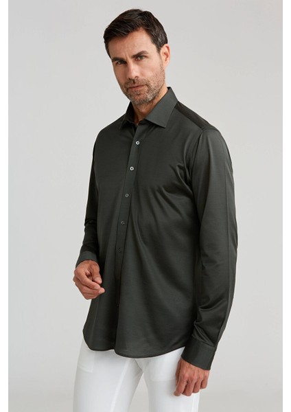 Platınıum Regular Fit Gömlek Haki PLTG019_49