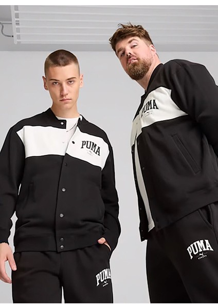Siyah Erkek Fermuarlı Normal Düz Zip Ceket 68179901 Puma Squad Bomber Jacket