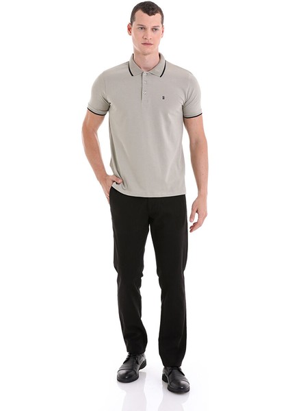 Yeşil Regular Fit Düz 100% Pamuklu Polo Yaka Tişört fiyatları