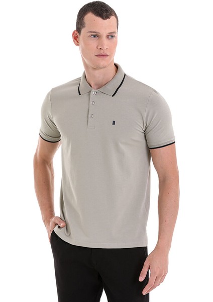 Yeşil Regular Fit Düz 100% Pamuklu Polo Yaka Tişört fırsatları