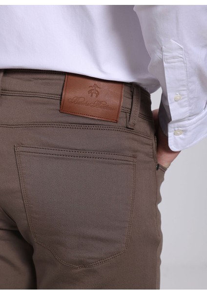 Normal Bel Düz Paça Slim Fit Vizon Erkek Pantolon BBFW24MPT001 fırsatları