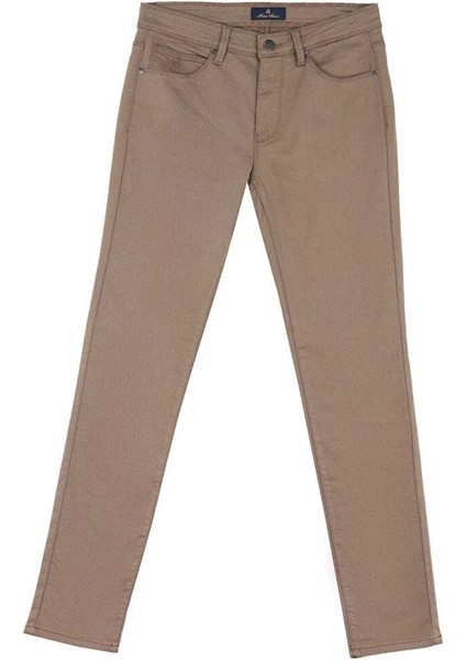 Normal Bel Düz Paça Slim Fit Vizon Erkek Pantolon BBFW24MPT001