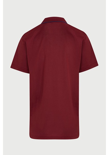 Bordo Regular Fit Düz 100% Pamuk Polo Yaka Tişört fiyatları