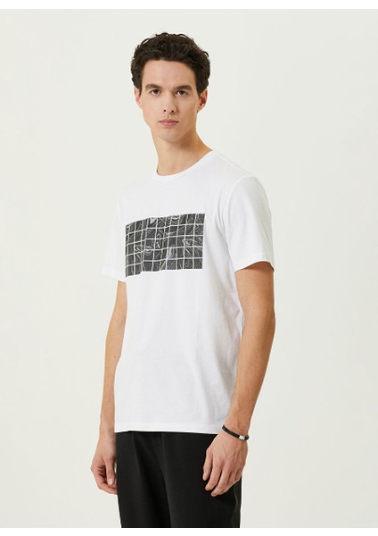 Bisiklet Yaka Beyaz Erkek T-Shirt 1086153 modelleri
