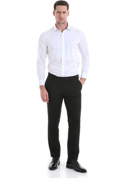 Beyaz Slim Fit Düz 100% Pamuklu Slim Yaka Uzun Kollu Casual Saten Gömlek fiyatları