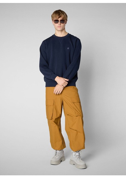 Lacivert Erkek Bisiklet Normal Düz Sweatshirt DF1170MPLEE1990000 Uren Lacivert