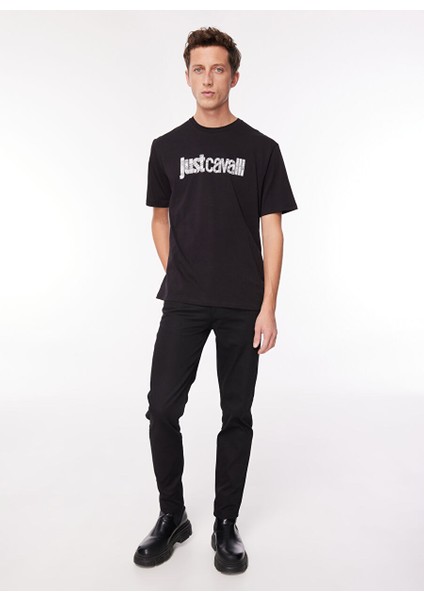 Bisiklet Yaka Siyah Erkek T-Shirt 75OAHG05 modelleri