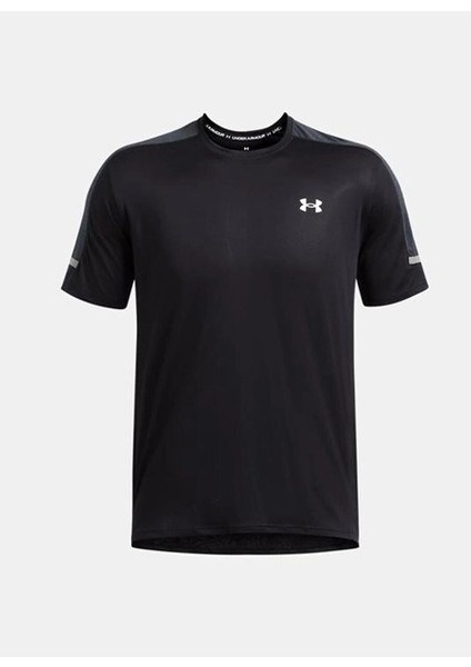 1385976-001 Ua Tech Utility Ss Siyah Yuvarlak Yaka Normal Kalıp Erkek T-Shirt